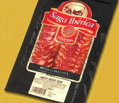 Chorizo Cular Ib�rico Bellota en lonchas (Sobre de 100 g) - Saga Ib�rica