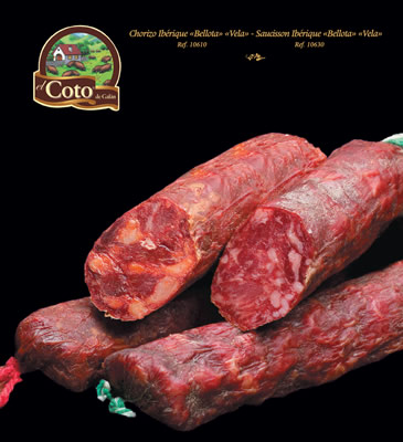 Chorizo Vela Ib�rico artesanal de 230 g aprox. - El Coto de Gal�n