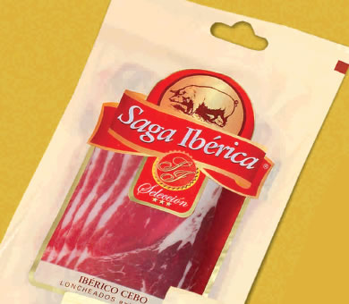 Jam�n Ib�rico Cebo de campo en lonchas (Sobre de 100 g) - Saga Ib�rica