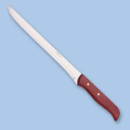 Cuchillo jamonero (mango de madera) de 22 cm.